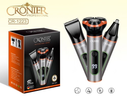 ریش تراش هوشمنده سه کاره کرونیر آلمان CRONIER PROFESSIONAL 1223