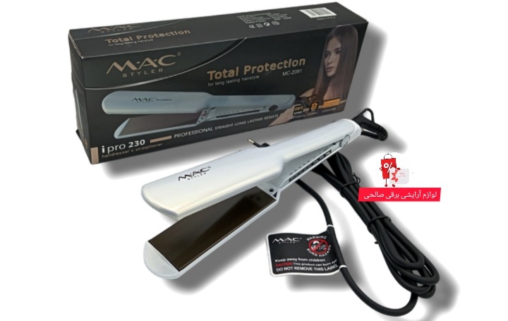 اتو مو مک استایلر نانو سرامیک صفحه پهن Mac Styler Hair Straightener MC-2091
