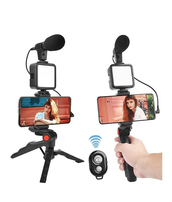 گیم بال مدل AY-49RGB |کیت تولید محتوا و فیلمبرداری چ دارای میکروفون و رینگ لایت حرفهای