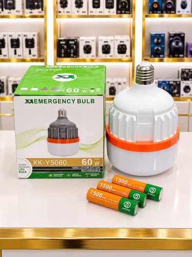 لامپ اضطراری LED مدل XK-Y5060 | 60W با سه باتری شارژی و چند حالت نوردهی