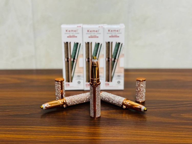 دستگاه اصلاح ابرو Kemei مدل KM-206A | موزن ابرو شارژی و برقی با بدنه اکلیلی
