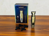 خط زن شارژی VGR مدل V-265 | ماشین اصلاح حرفهای دیجیتالی با بدنه فلزی و موتور 8000 دور