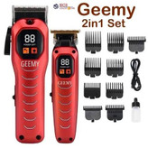 ست ماشین اصلاح حجم زن و خط زن GEEMY مدل GM-8046 | ست حرفهای شارژی با نمایشگر دیجیتال و باتری لیتیومی