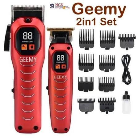 ست ماشین اصلاح حجم زن و خط زن GEEMY مدل GM-8046 | ست حرفهای شارژی با نمایشگر دیجیتال و باتری لیتیومی