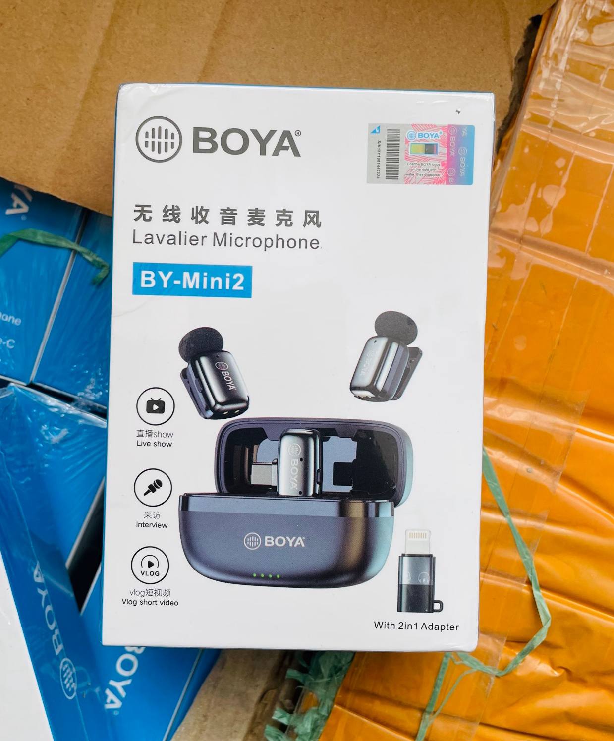 میکروفون بی‌سیم BOYA مدل BY-Mini2 | میکروفون دو نفره با نویزکنسلینگ و اتصال OTG آیفون