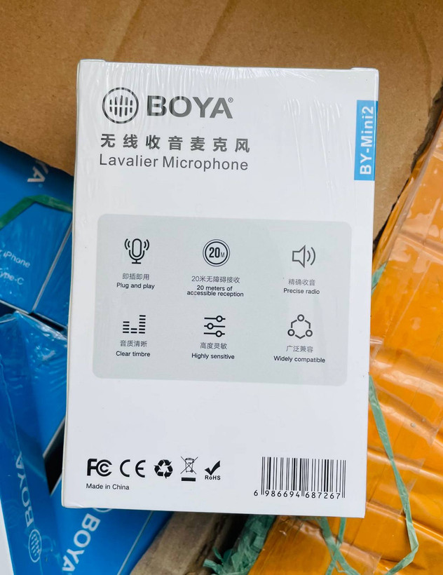 میکروفون بیسیم BOYA مدل BY-Mini2 | میکروفون دو نفره با نویزکنسلینگ و اتصال OTG آیفون