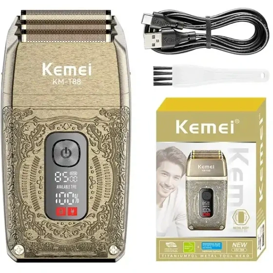 ماشین اصلاح KM مدل 88T | موزر شارژی مخصوص پیرایش صورت با اصلاح دقیق