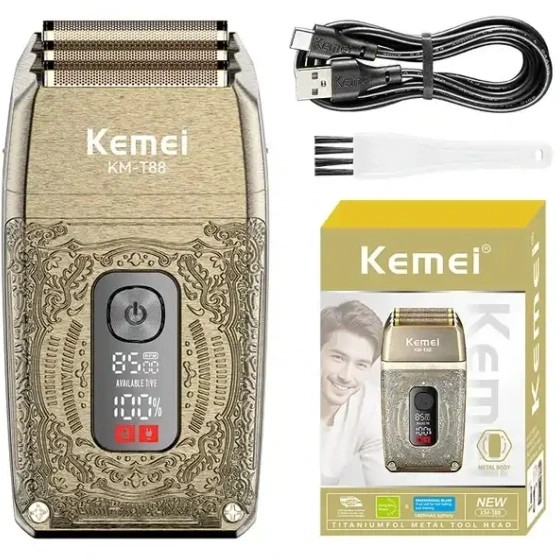 ماشین اصلاح KM مدل 88T | موزر شارژی مخصوص پیرایش صورت با اصلاح دقیق