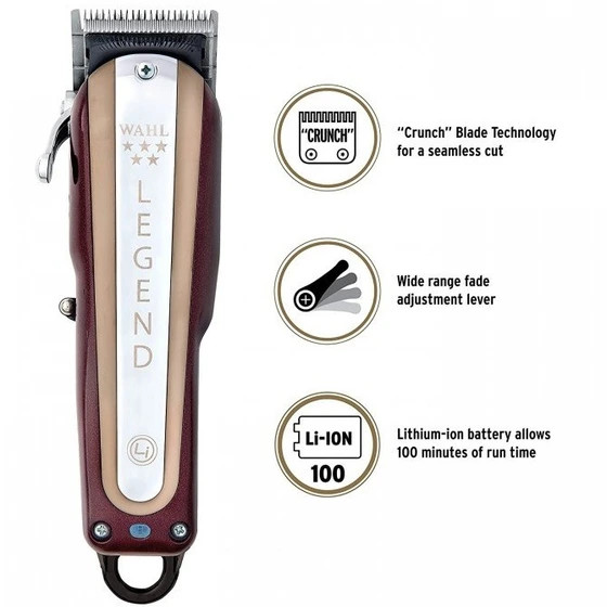 ماشین اصلاح موی سر و صورت WAHL Professional مدل Legend Cordless | لجند کوردلس زرشکی