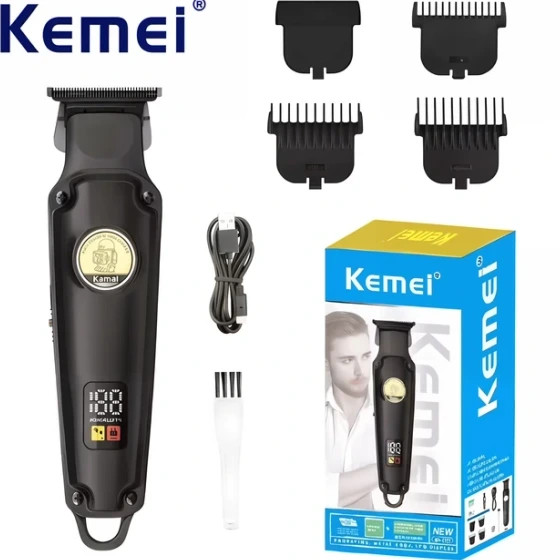ماشین اصلاح Kemei مدل KM-2371 | موزن حرفهای با تیغه سرامیکی و برش مستقیم