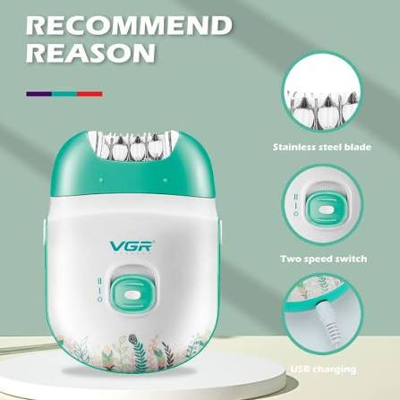 اپیلاتور شارژی وی جی آر VGR مدل V-726 | دو سرعته