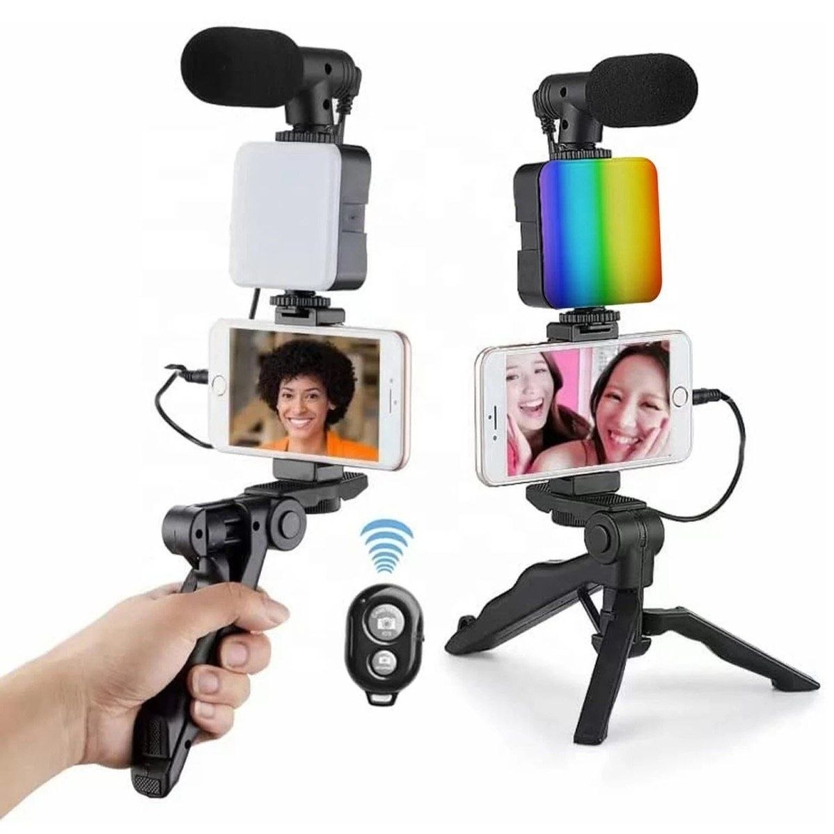 گیم بال مدل AY-49RGB |کیت تولید محتوا و فیلم‌برداری دارای میکروفون و رینگ لایت حرفه‌ای