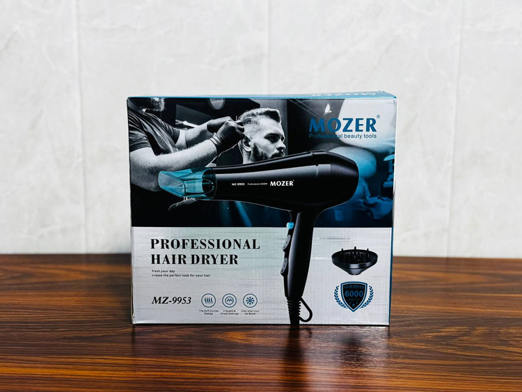 سشوار موتور سنگین MOZER مدل MZ-9953 | 6000 وات مخصوص سالن